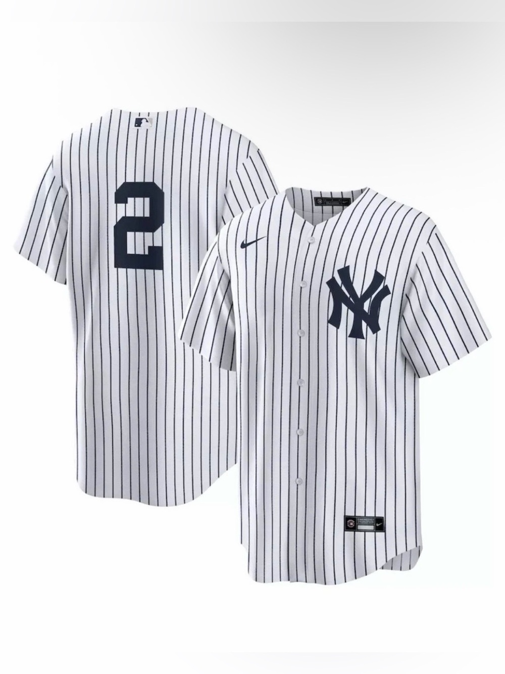 Nike Authentic New York Yankees Derek Jeter #2 MLB Baseball Jersey Men’s Sz: M - Picture 5 of 9